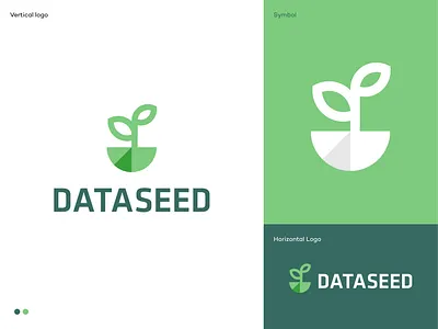 Dataseed Unused Logo Design 01 branding climate data energy environment green innovation logo logodesign logodesigner mark product seed startup sustainability symbol technology web app wind