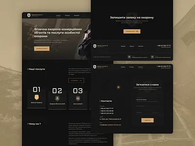 Security Firm — Website Design business corporate landing layout minimalist professional security services ui ux web website