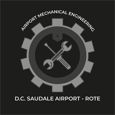 Logo for Mechanical Engineering Rote Airport branding graphic design illustration logo