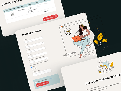 Placing an Order Web Design basket beige concept design figma place an order ui ui design ux design ux designer uxui web website