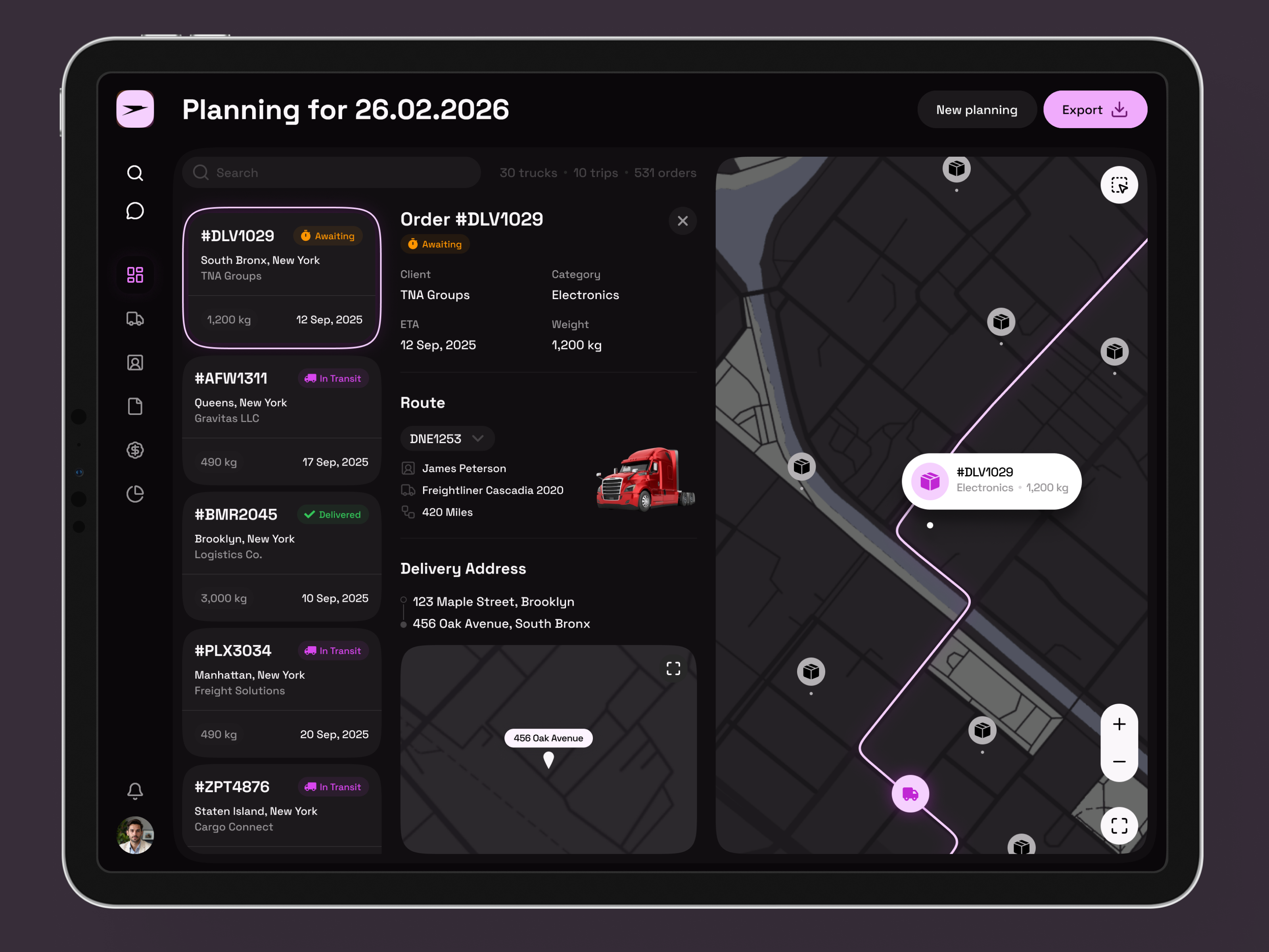 Warehouse Logistics Web Design