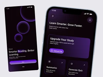 Smart Study Notes Powered by AI app ui mobile app modern ui ui design uiux uiux deisng user experience deisgn user interface ux deisgn