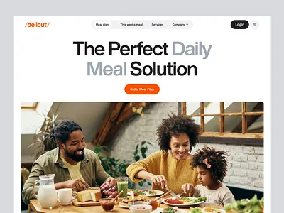 Meal Service Landing Page clean food branding ecommerce ui food food delivery food delivery landing page food ui ux food web food website ui ux healthy food landing page landing page designer meal meal service landing page online food ordering ui online meal service product page responsive web design ui web website design