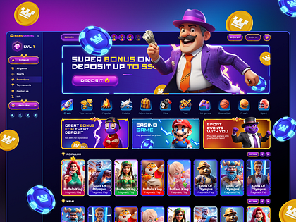 Casino Platform Homepage Design