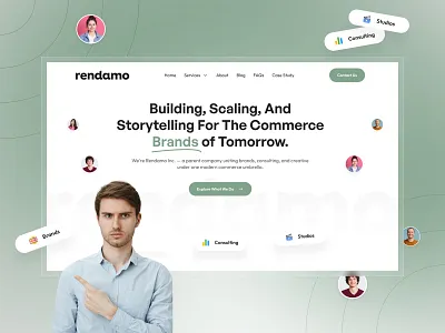 Website Design for a Modern Commerce Parent Company agency website brand design clean design consulting corporate website design system dtc brand ecommerce figma landing page minimal design responsive design saas typography ui design user interface ux design web design website design