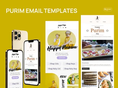 Purim Email Design design email email builder email campaign email design email marketing email newsletter email templates html email newsletter stripo email ux design web design