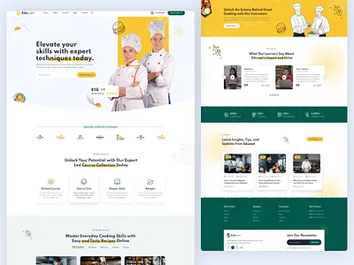 Educeet – Food & Recipe Website Template 3d cookingwebsite design designerforux food blog food website foodapp design graphic design illustration landing page landing page design recipe recipe blog recipe website template design ui uiux design uiux designer web design