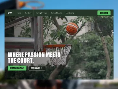 L.S.A Basketball Academy Hero branding gen z aesthetic ui herodesign landingpage minimal modernui productdesign sportswebsite typogaphy ui uidesign uiux uiuxdesign webdesign websitedesign