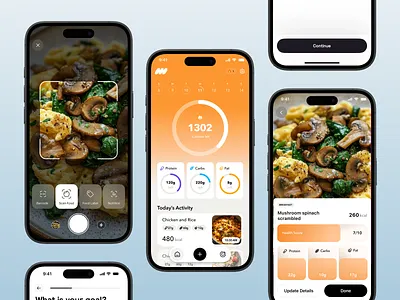 MacroMind app - AI-powered ai app calorie tracker interface design mobile design product product design