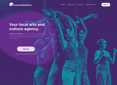 Houston Art Alliance (Proposed) arts blue non profit proposed purple website