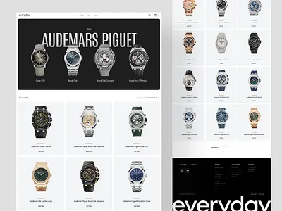 Everyday Luxury Watch Brand Collection Page animation brand branding ecommerce ecommerce landing page ecommerce website landing luxury landing page minimal clean popular product page shop shopping store ui ux watch watch landing page webdesign website