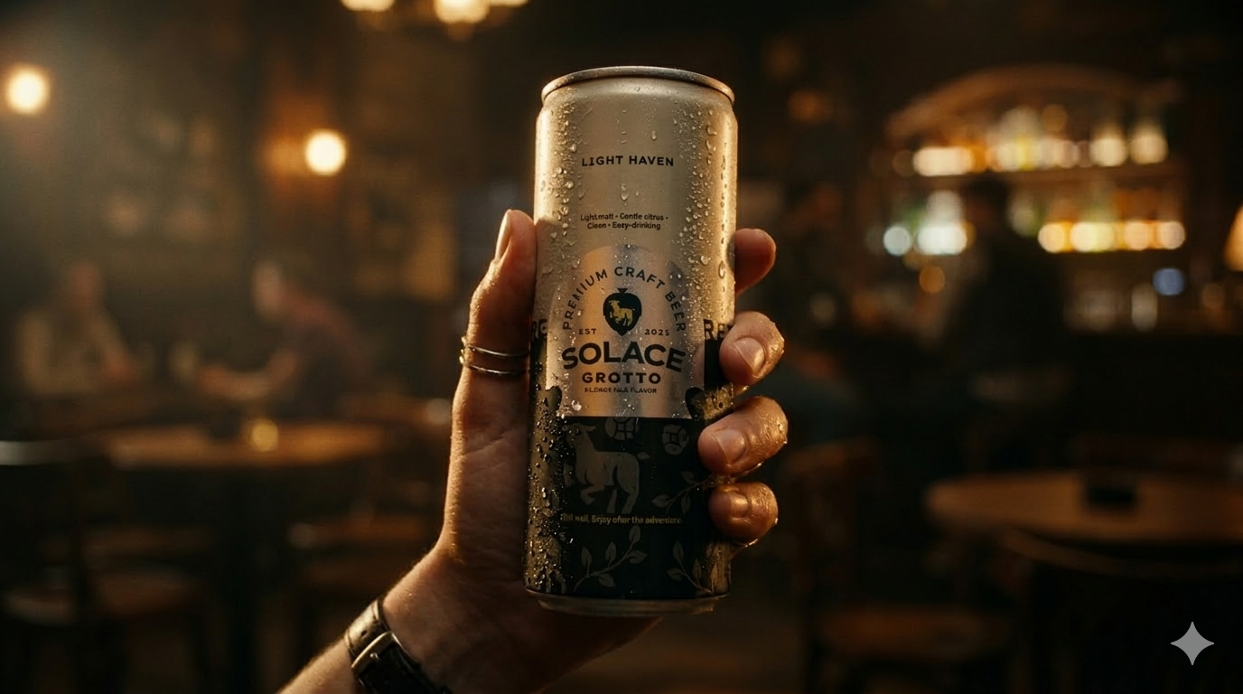 Solace Grotto Brewery brand identity beer branding clean drink food graphic design identity illustration logo minimal packaging pattern