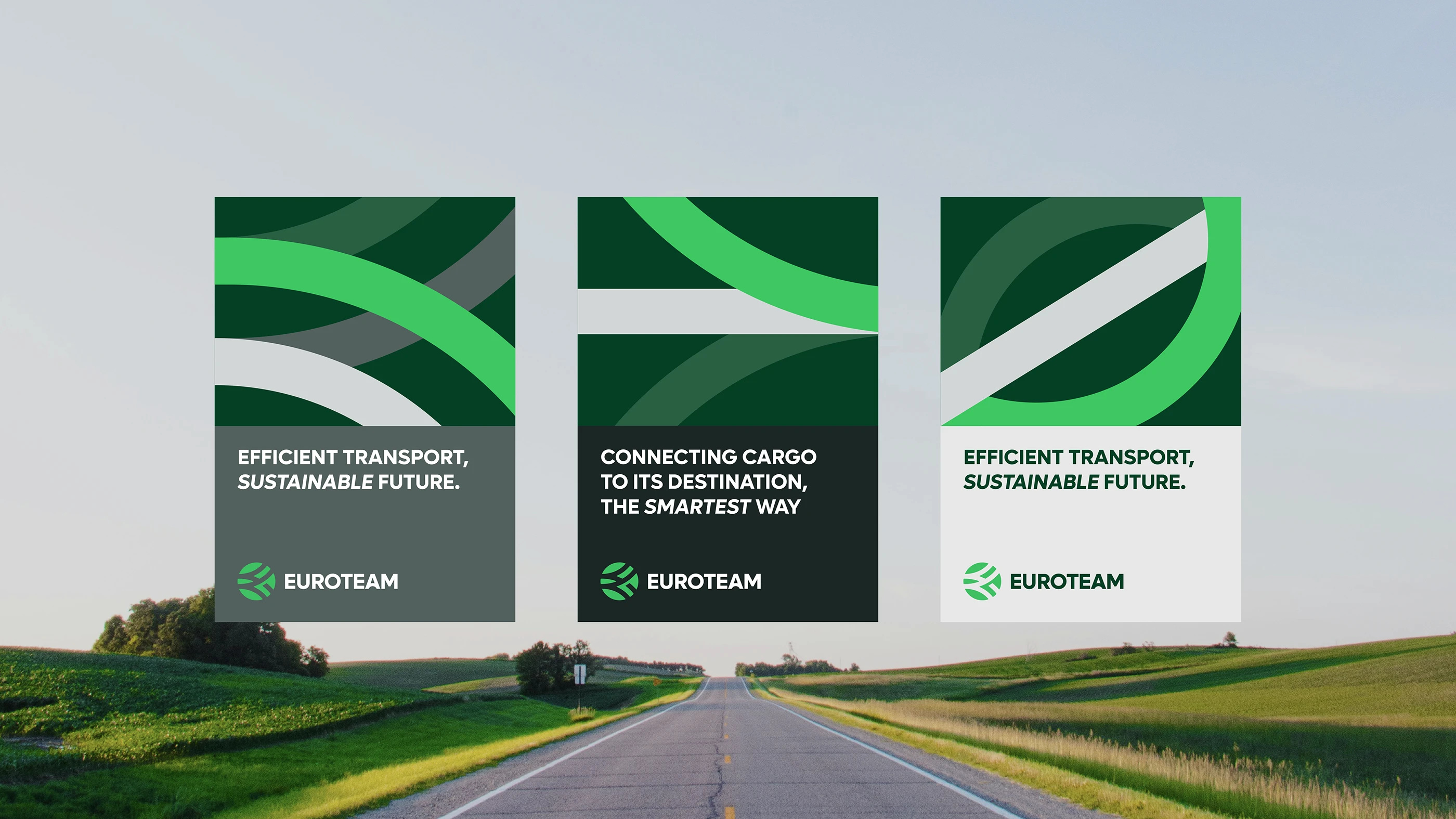 Euroteam — Poster System branding cargo direction graphics illustrations logistics logo nature posters print sustainable team transport transportation