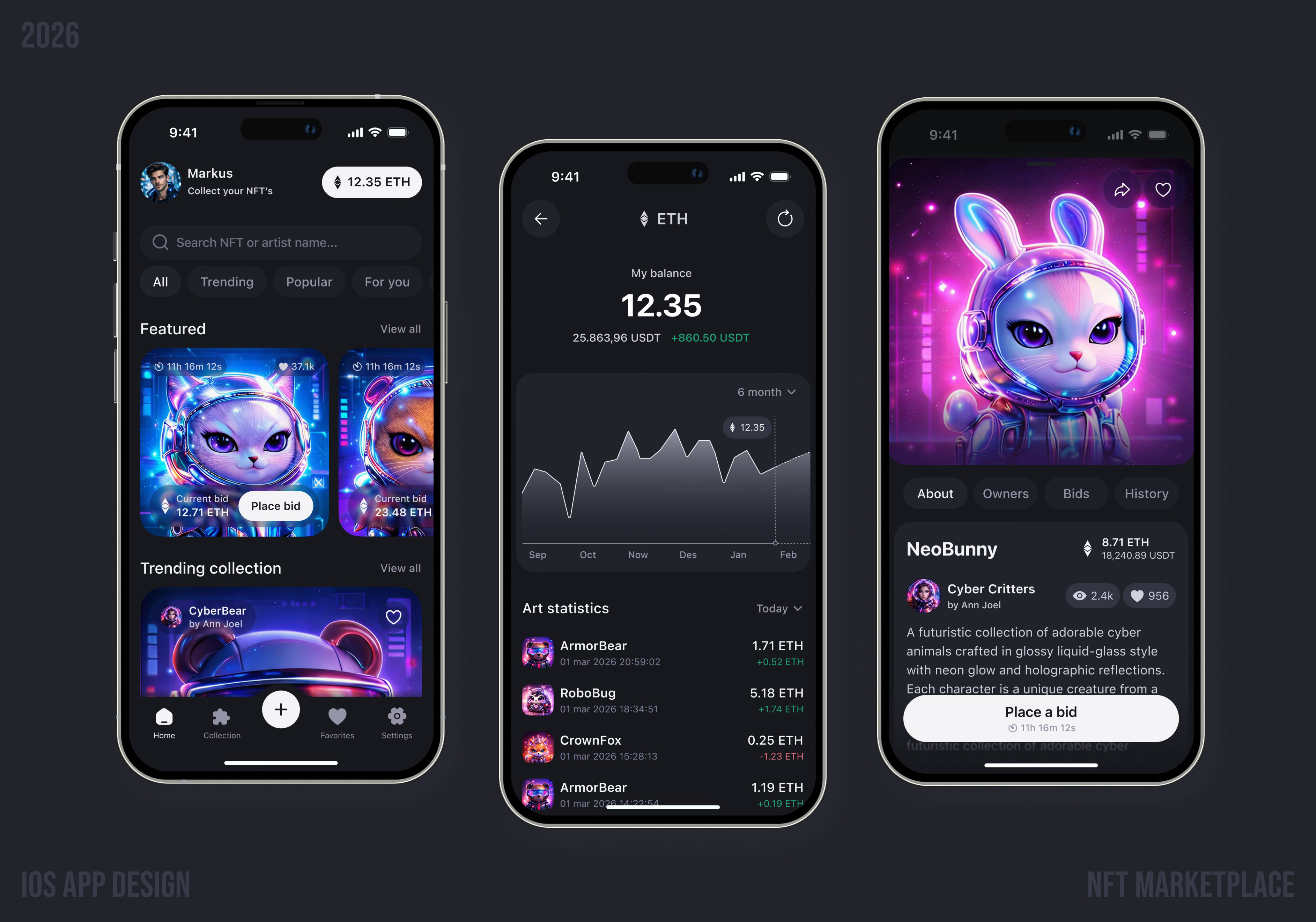 NFT Marketplace Mobile App Design