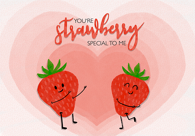 Berry special to me <3 art character couple illustration love strawberry valentines