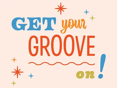 1960s Theme Event Typography 1960s colorful dancing excitement exclamation fonts graphic design groove groovy happy midcentury quirky retro sixties stars type typography vintage