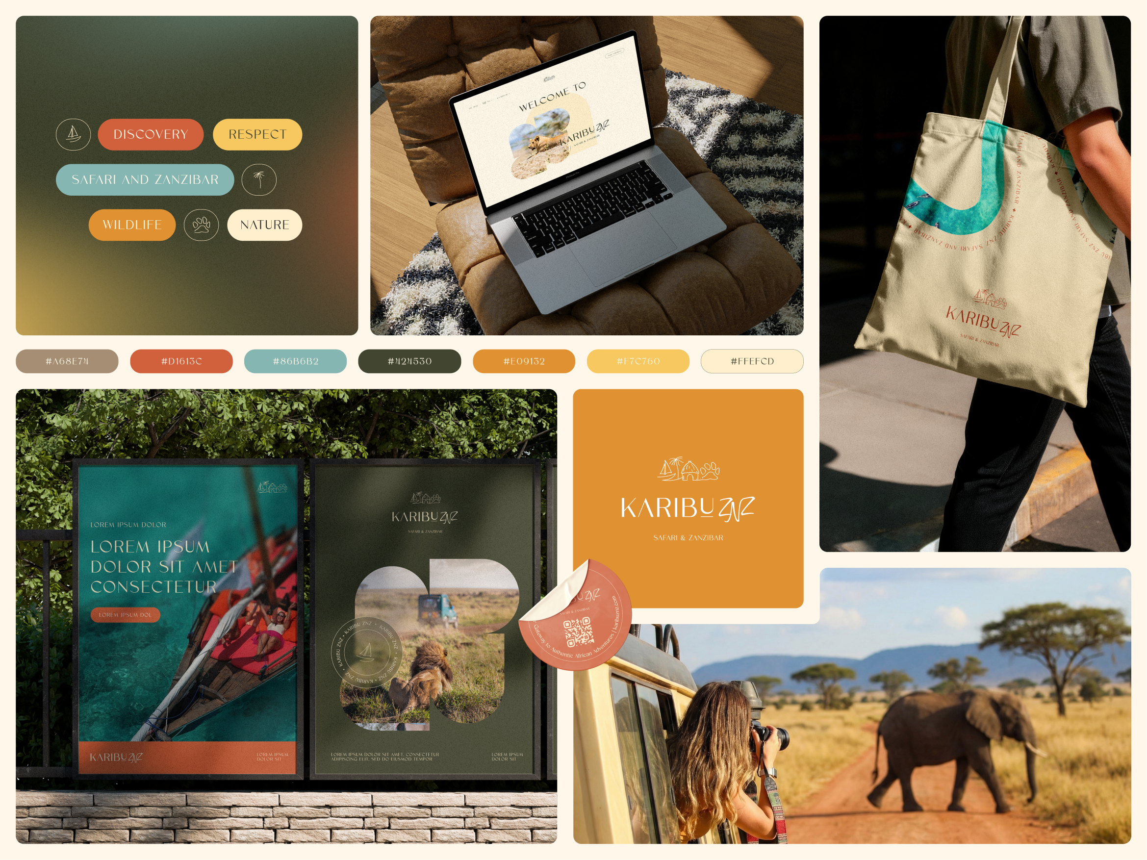 Safari & Zanzibar / Branding art direction branding creative creativity design graphic design identity illustration karibu logo safari vector zanzibar