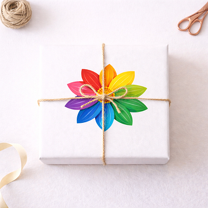 Colorful Pastel Flower Illustration