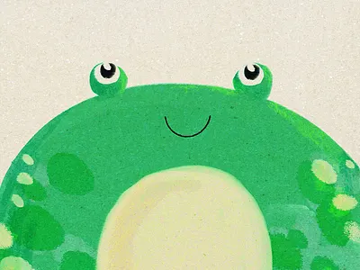 Frog Digital Illustration cute digital illustration frog green texture