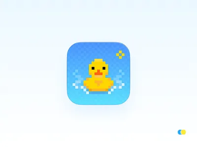 8-Bit Duck Icon 8 bit duck figma icon illustration mac os painting photoshop smartisan ui zklm0000