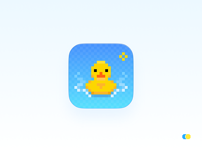 8-Bit Duck Icon 8 bit duck figma icon illustration mac os painting photoshop smartisan ui zklm0000