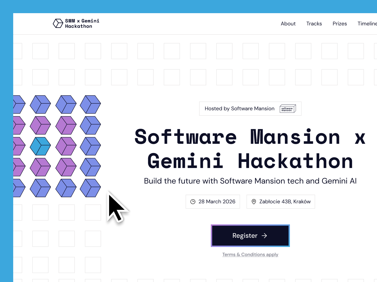 Hackathon — Web Design & Implementation animation hackathon landing web webdesign webflow