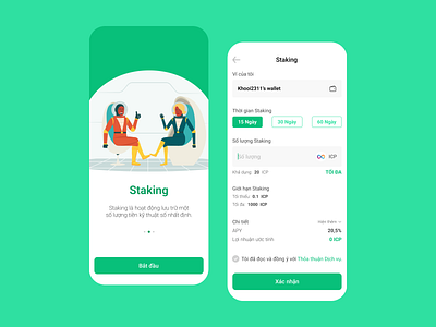 DeFi Staking App app design ui ux