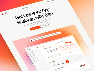 Saas Landing Page Design crm design landing landing page minimal page saas ui web website