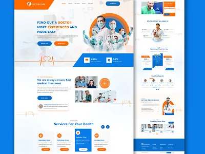 Doctor Service Template dentis design doctor doctors find doctor medical medical landing medical service medical services medical web medical website new medical services templte trending ui uiux web design