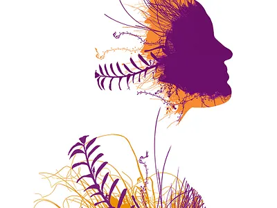Floral Mask face flowers illustration