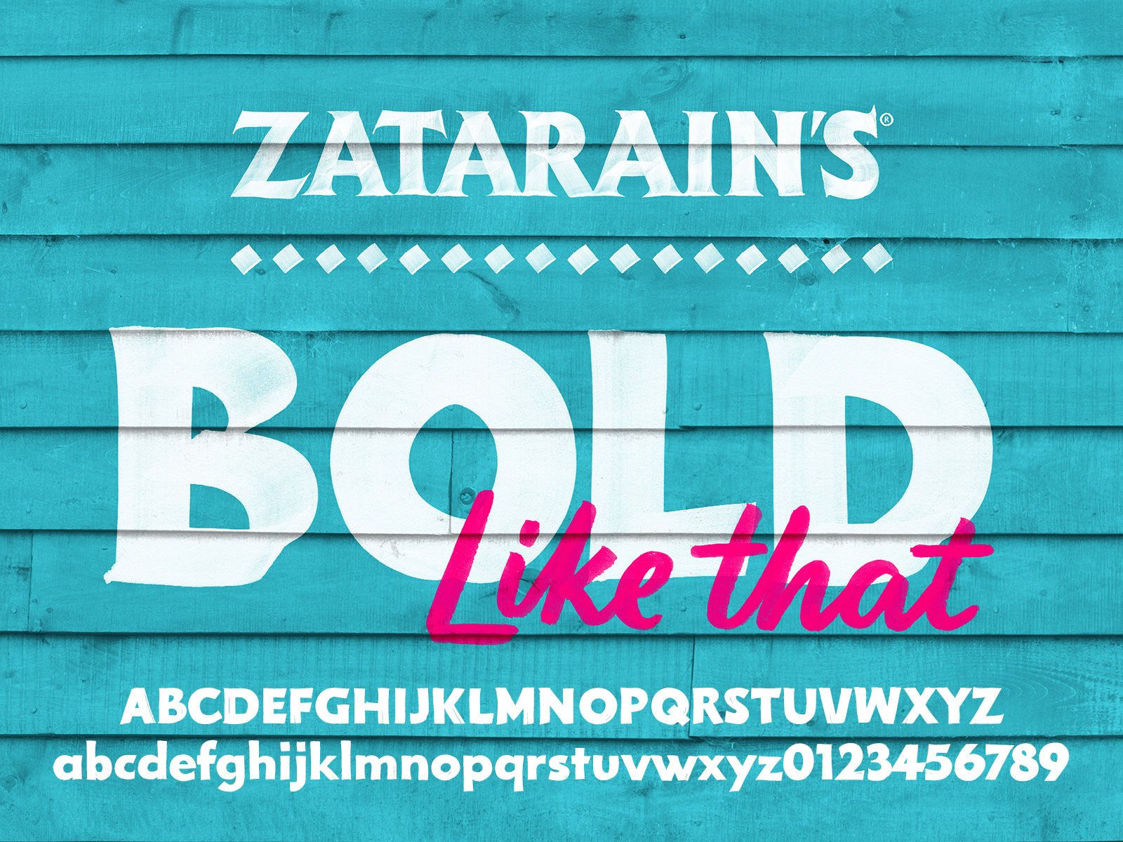 Zatarain’s Hand-Painted Alphabet and Typeface