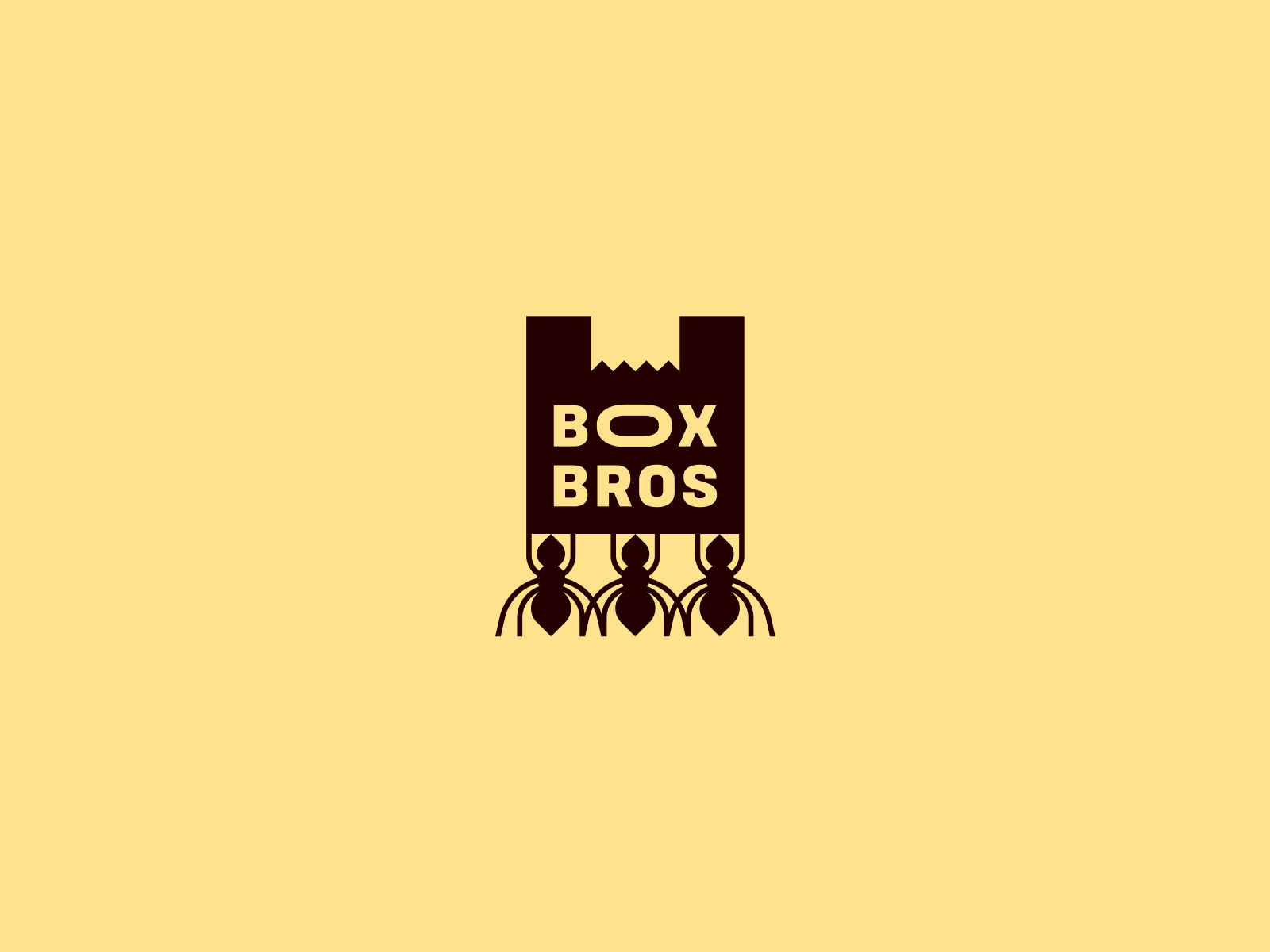 Box Bros ant box brand branding design graphic design logo movers moving vector
