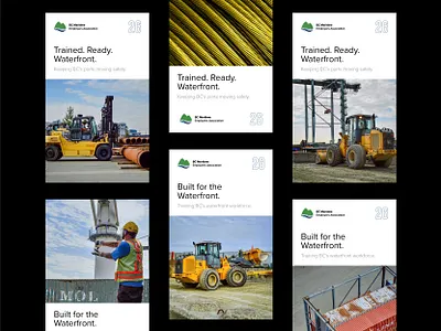 Social Media Campaign Design - Industrial Workforce Marketing campaign grid corporate social media grid layout industrial marketing instagram design maritime social social media design workforce advertising