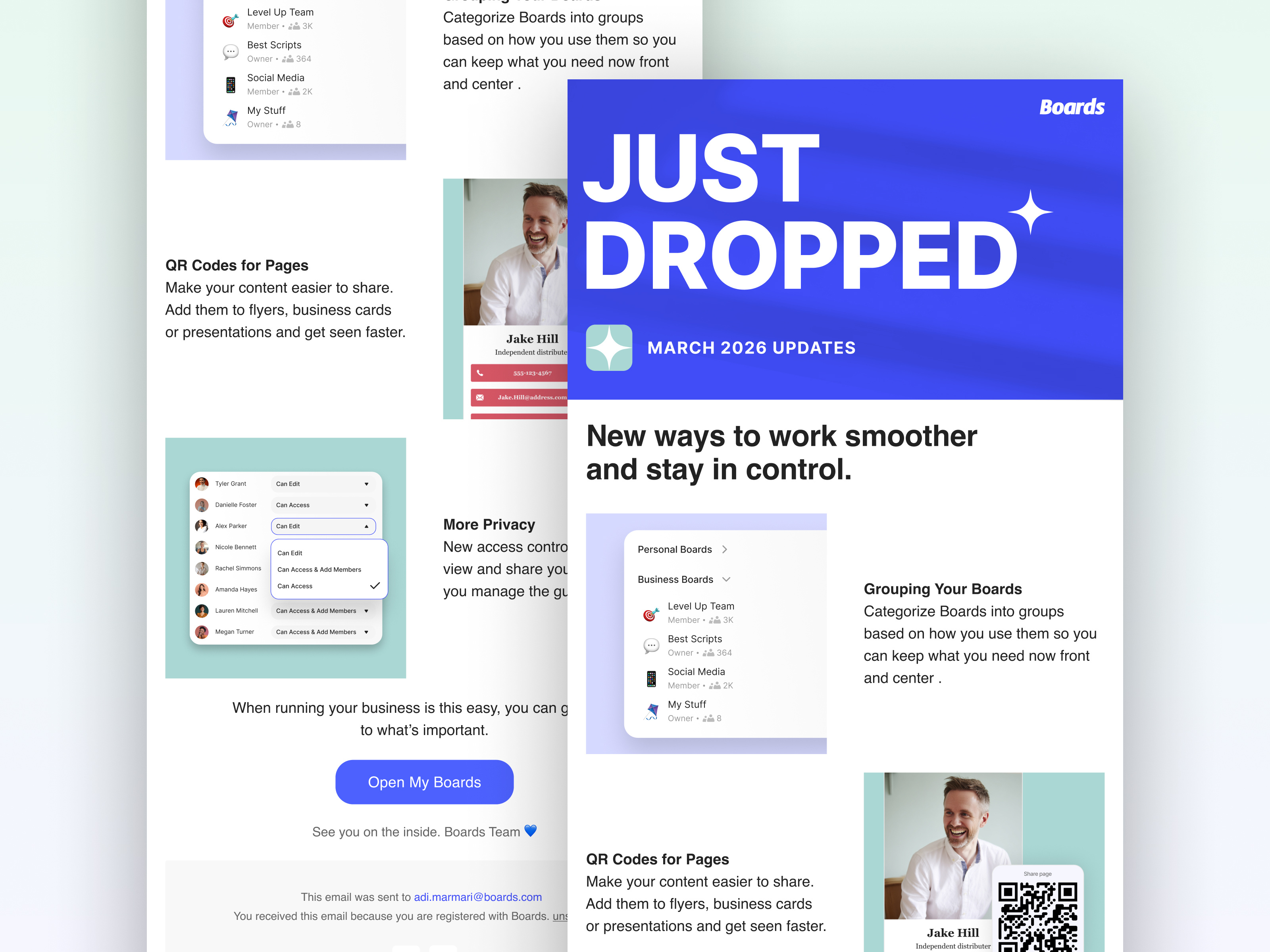 Product updates email