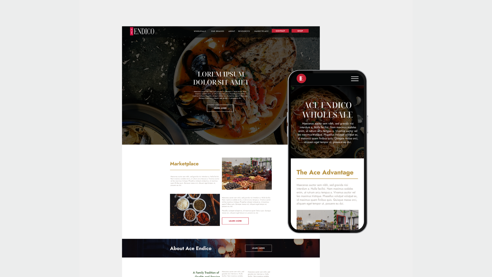 Brand Update & Website Design for Wholesale Food Supplier brand design brand development branding information architecture ui design ux design web design