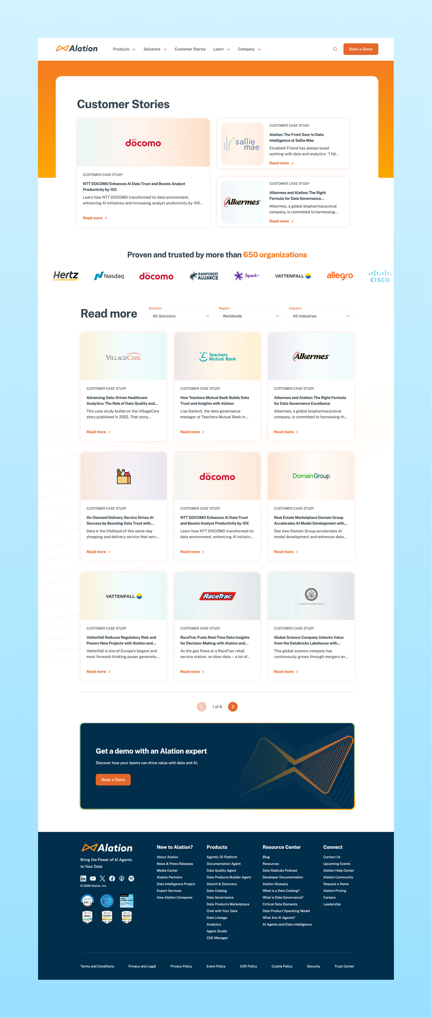 Example of Resource Hub Page Redesign