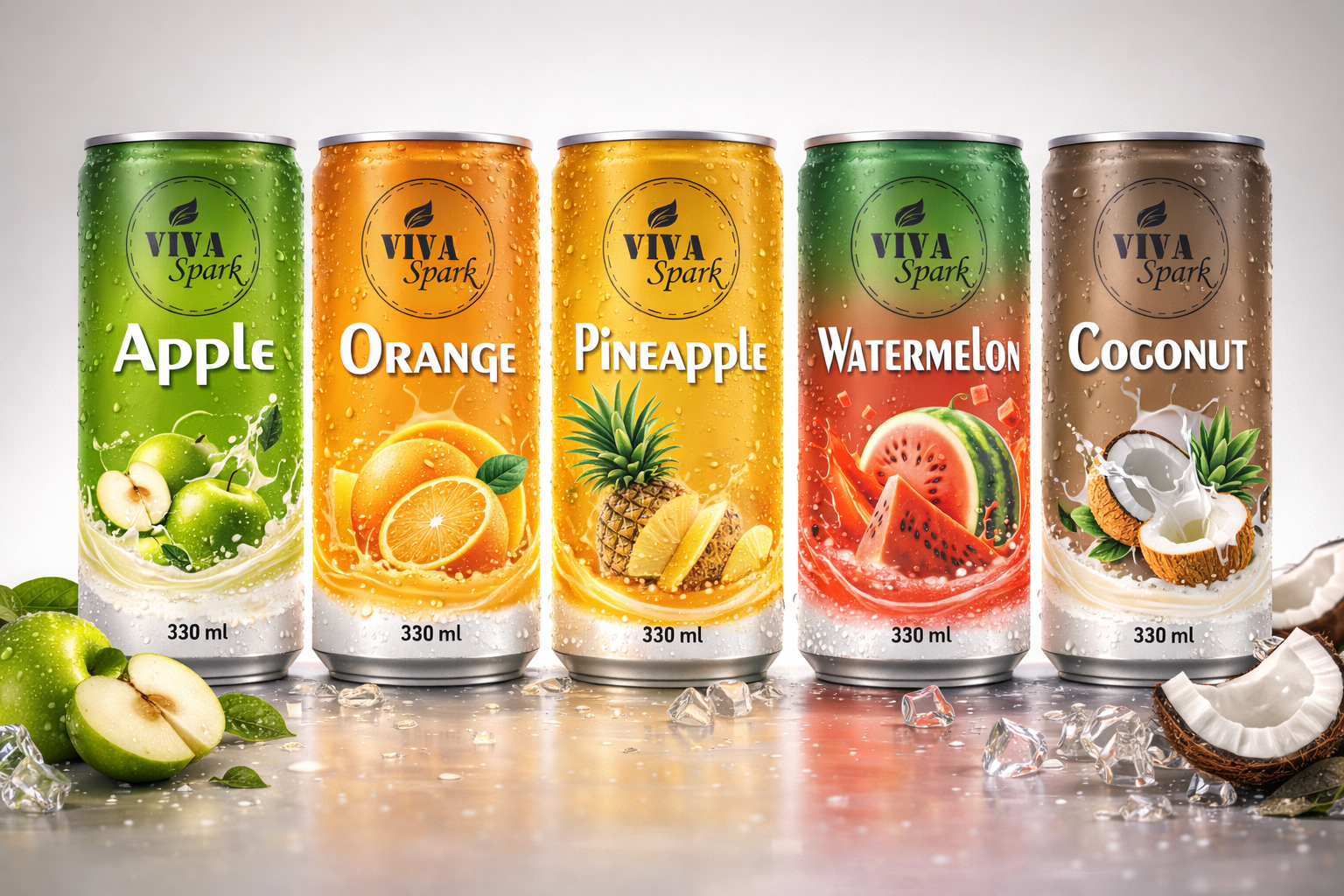 VIVA Spark – Beverage Brand Identity beverage branding brand identity branding logo logo design packaging design product branding