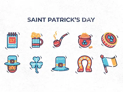 St. Patrick's Day branding design graphic design icon icons illustration ui ux vector