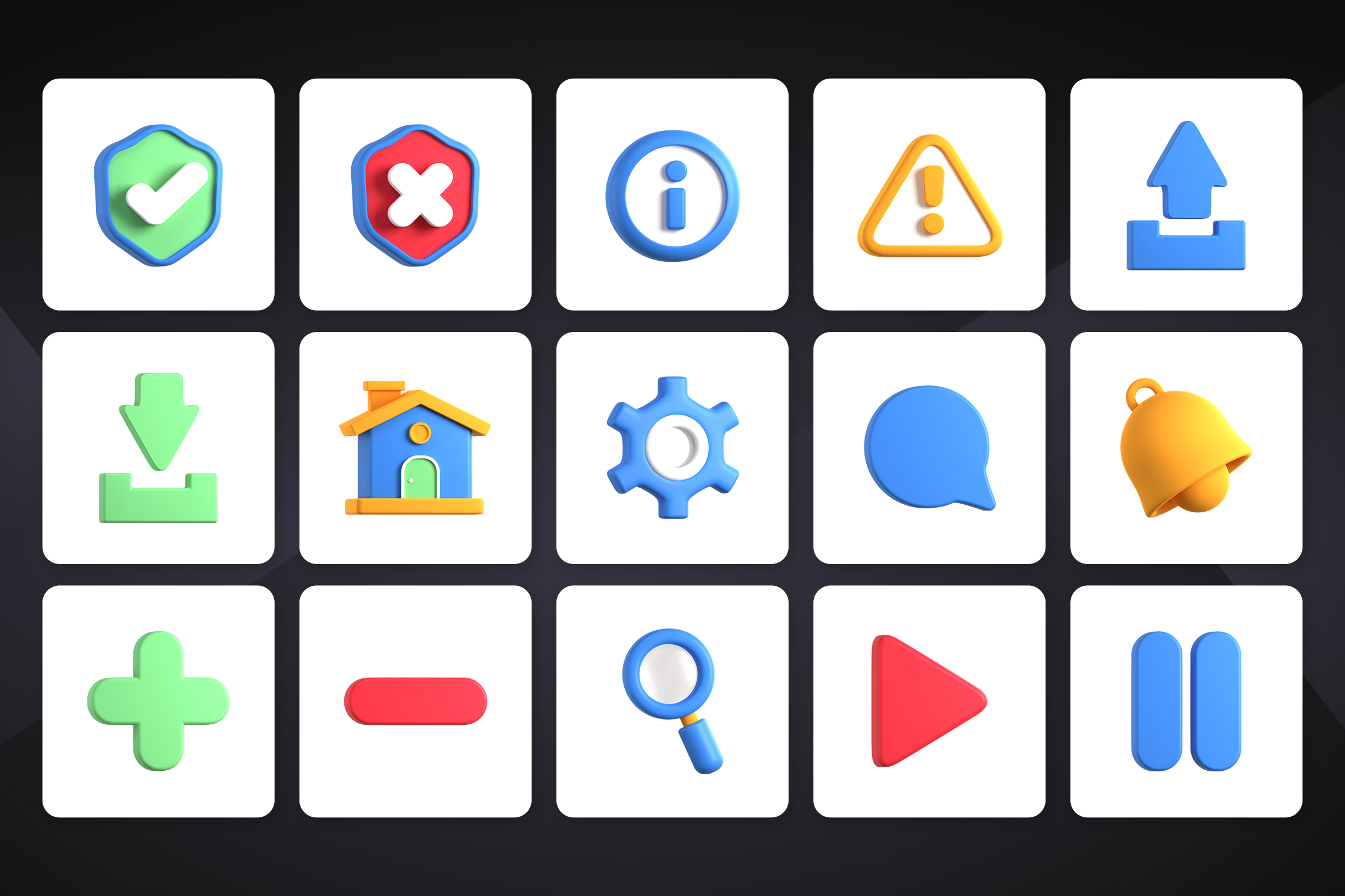 3D User Interface Icons