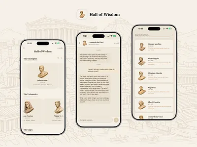 Hall of Wisdom - Converse with History's Greatest Minds history philosophy socrates tesla think wisdom