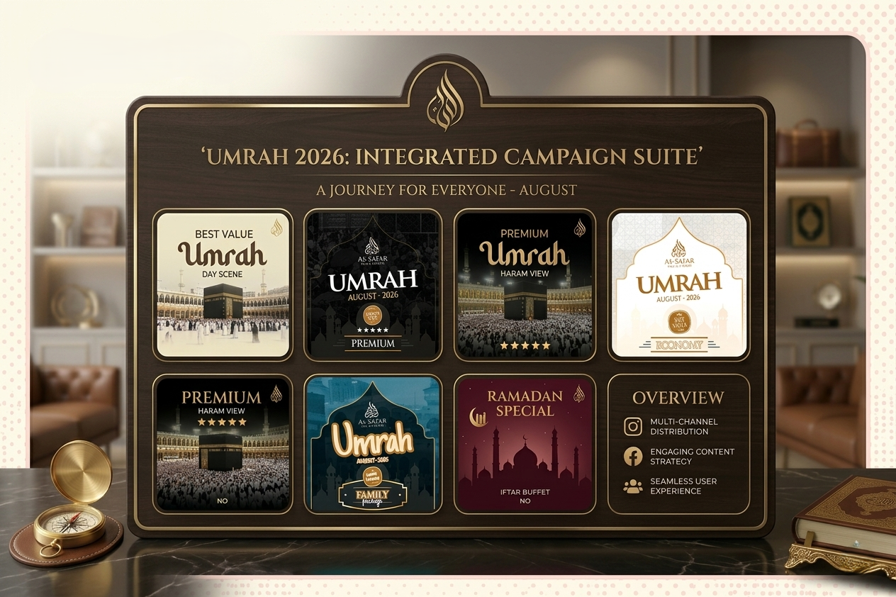 As-Safar Umrah 2026 | Integrated Campaign Suite campaignidentity graphicdesign instagram post islamicdesign luxurytravel social media design travelbranding umrah2026 websitethumbnails