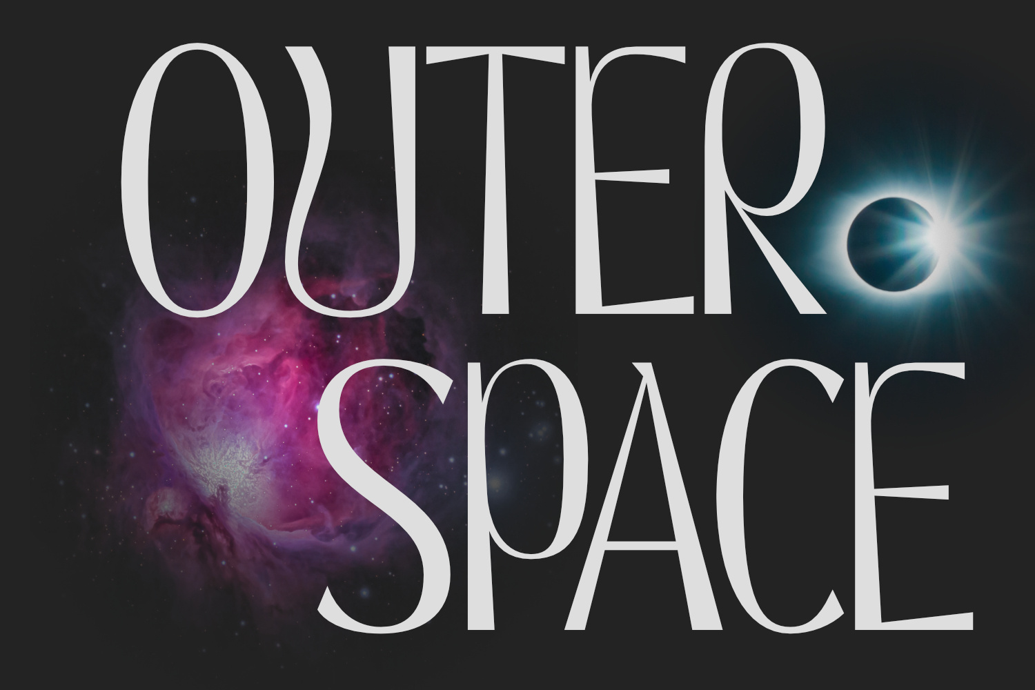 Outer Space astrological font astronomy branding design font galaxy font graphic design logo logotype magical font outer space quirky font solar system typography universe