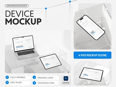 Grow Device Mockup - Branding Mockup app design branding design graphic design mockup product design ui
