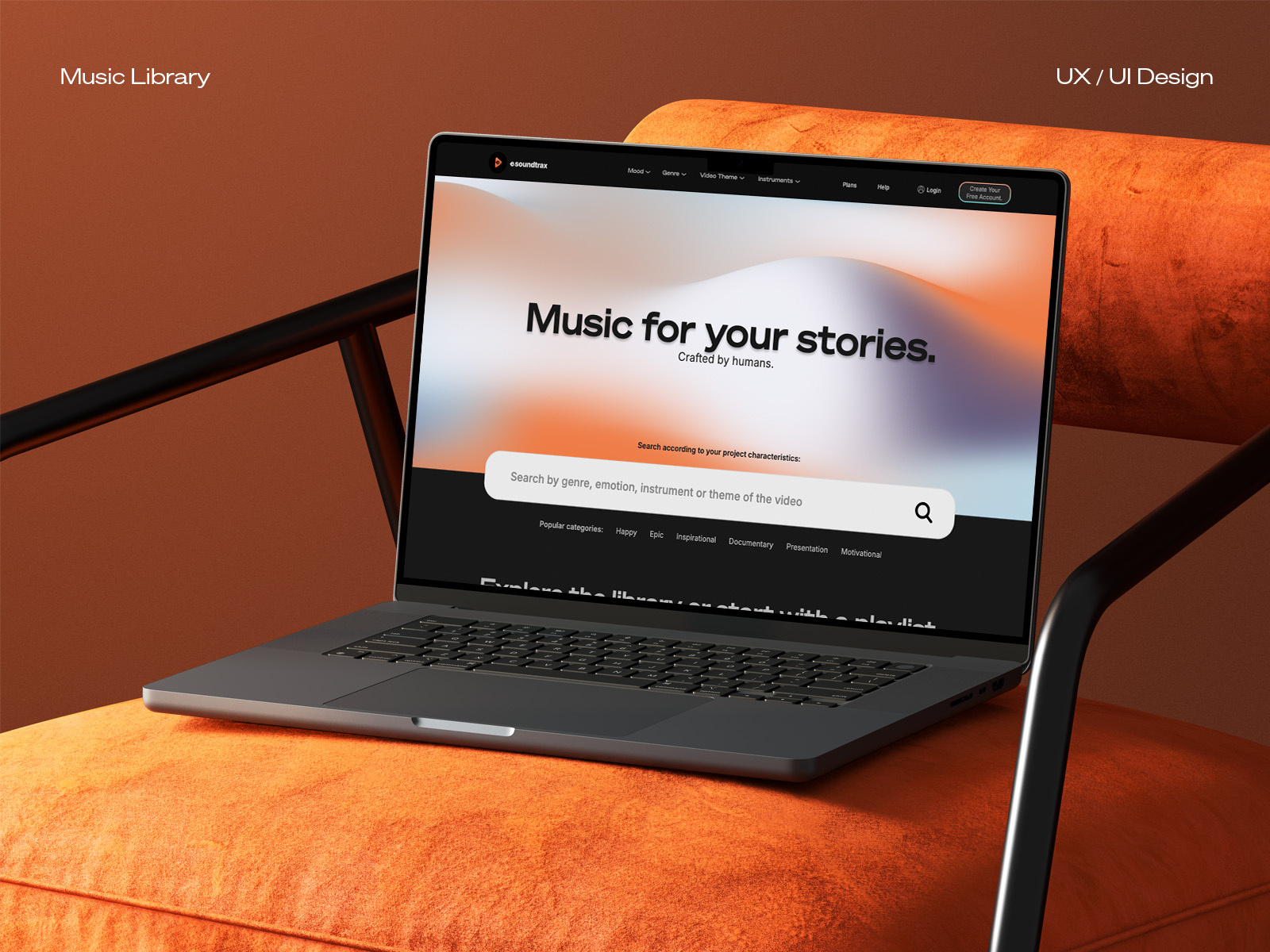 E-Soundtrax — UX/UI Case Study figma music music library music website user experience user interface web design