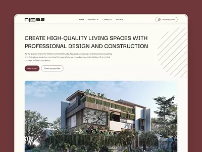 Architecture Portfolio — Clean & Bold Grid System architecture branding building clean design company profile construction convert design graphic design grid system hero section landing page minimal minimalist real estate render swiss design ui ux website design