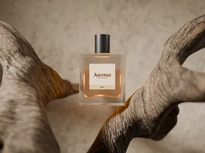 Aroma Perfume Branding Mockup 3d branding design graphic design logo mockup perfume product design
