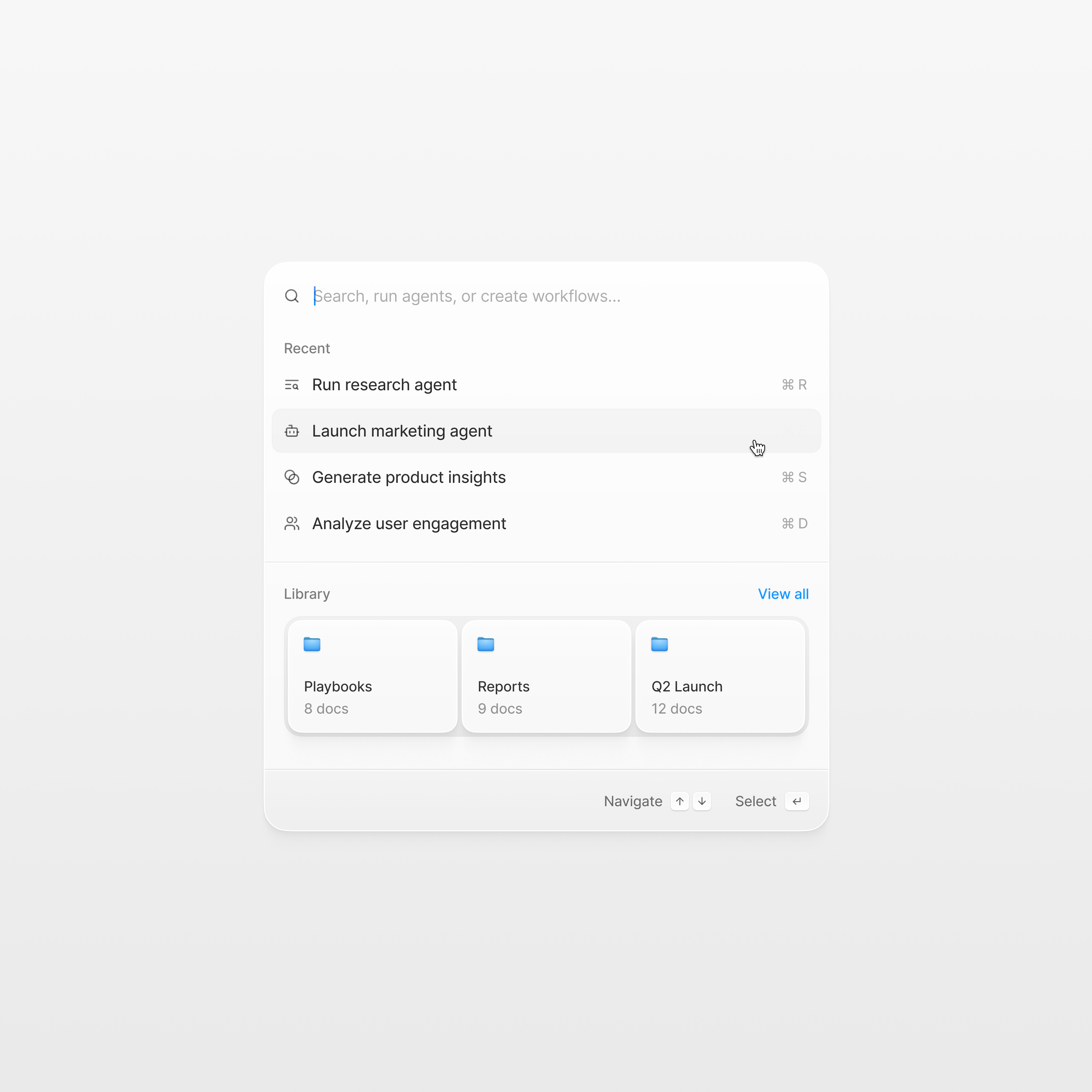 Command Menu – CMD+K