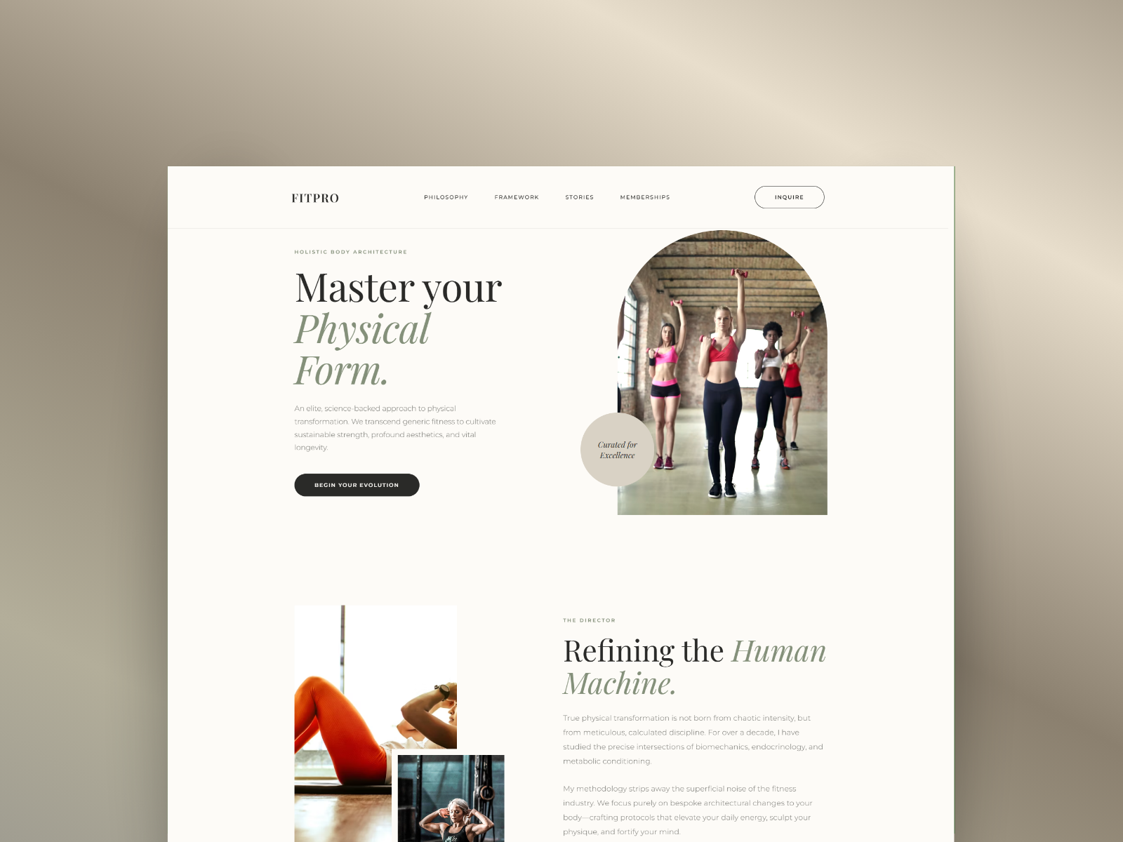 Elite Editorial Landing Page Template - Fitness Coaching business scaling client acquisition custom web solutions digital marketing elementor specialist elite coaching fitness branding fitness marketing fitness professional fitness website design high ticket coaching landing page lead generation local seo online fitness coach ui design web design website conversion wordpress expert