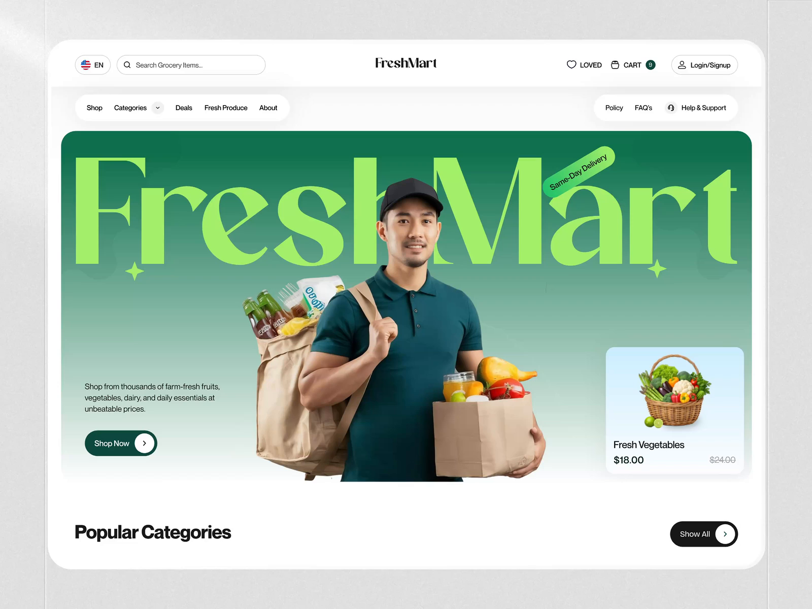 Example of Website UI Design Concept (6 Subpages)