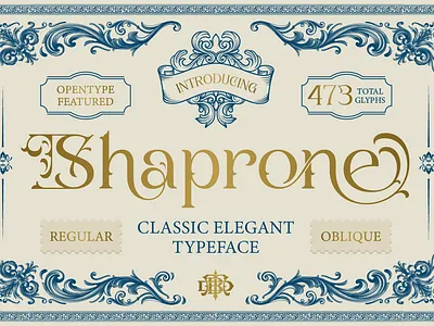 Shaprone branding font classic font custom font decorative font display font editorial font elegant font font font style free font logo font luxury font magazine font stylish serif type design victorian font vintage font vintage serif wedding font wine label